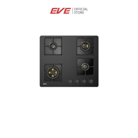 เตาแก๊สฝัง 4 หัว ฐานกระจกนิรภัย EVE HB60-4BBTA/BG 60 ซม. สีดำ_9